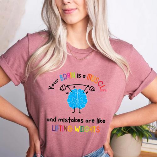 Growth Mindset Tee Teacher Quotes Men Women Kids Women's Heather T-Shirt - teacherstshirts.com AU
