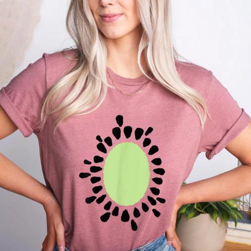 Kiwi Easy Costume Halloween Fruit Lover School Teacher Fun Women's Heather T-Shirt - teacherstshirts.com