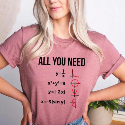 Math Graphs Mathematics Math Teacher Women's Heather T-Shirt - teacherstshirts.com