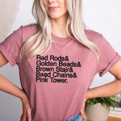 Montessori Helvetica Education Teacher Women's Heather T-Shirt - teacherstshirts.com DE