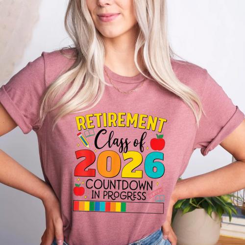 Retirement Class Of 2026 Countdown In Progress Teacher Women's Heather T-Shirt - teacherstshirts.com