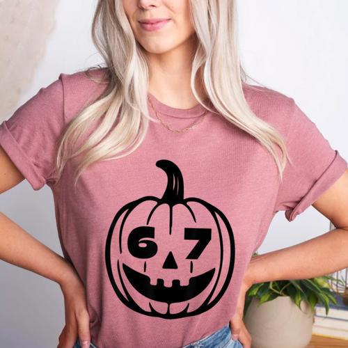 Six Seven Halloween Costume For Students Teachers Women's Heather T-Shirt - teacherstshirts.com UK