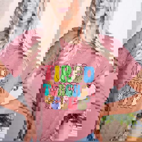 Tired Teachers Club Groovy Teachers Back To School Women&#x27;s Heather T-Shirt - teacherstshirts.com