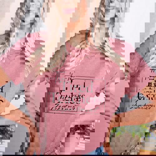 The Tired Teachers Department Teacher Appreciation Day Women&#x27;s Heather T-Shirt - teacherstshirts.com