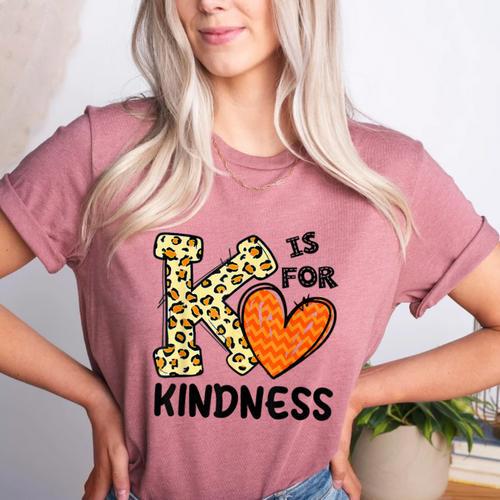 Unity Day K Is For Kindness Anti Bullying Orange Teacher Men Women Kids Women's Heather T-Shirt - teacherstshirts.com AU