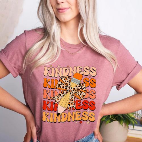 Unity Day Orange Kindness Teacher Bow Anti Bullying Be Kind Women's Heather T-Shirt - teacherstshirts.com DE