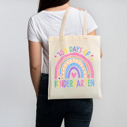 100th Day Of Kindergarten Teacher Kids 100 Days Smarter Canvas Tote Bag - teacherstshirts.com