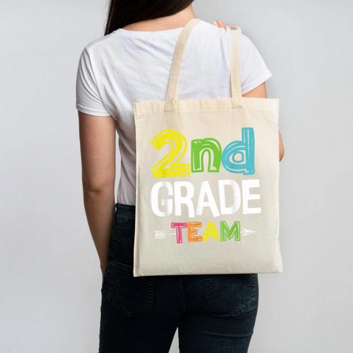 2nd Grade Team T-Shirt 2nd Grade Squad Teacher Canvas Tote Bag - teacherstshirts.com
