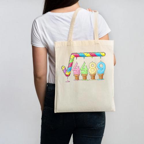 67 Ice Cream Drip Meme Square Root 4489 Slang Teacher Math Canvas Tote Bag - teacherstshirts.com UK