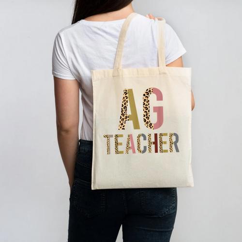 AG Teacher Farmer Life Agriculture Teacher Canvas Tote Bag - teacherstshirts.com AU