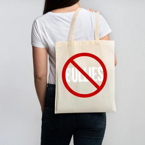 Anti Bullying No Bullies School Teacher Student Kindness Canvas Tote Bag - teacherstshirts.com DE