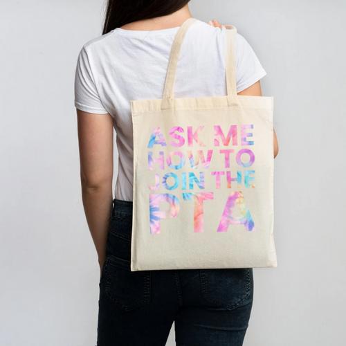 Ask Me How To Join PTA Crew Parent Teacher Matching School Canvas Tote Bag - teacherstshirts.com