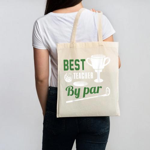Best Teacher By Par Golf Golfer Canvas Tote Bag - teacherstshirts.com DE