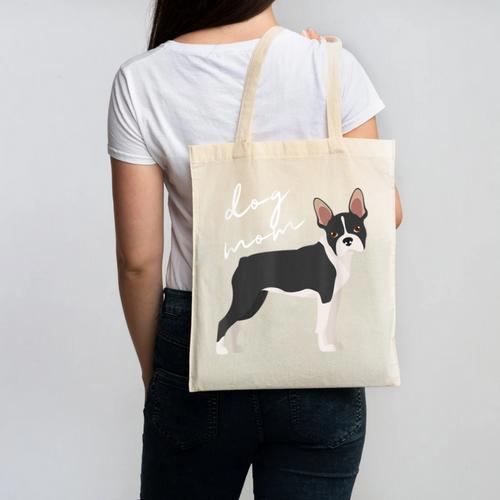 Boston Terrier Dog Mom Woman Women Canvas Tote Bag - Bostonterriersmerch.com DE