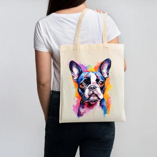 Boston Terrier Lover Pop Art Color Boston Terrier Dog For Men Women Girls Kids Canvas Tote Bag - Bostonterriersmerch.com