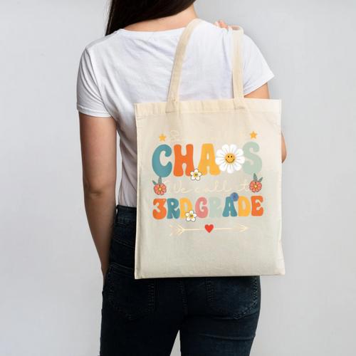 Some Call It Chaos We Call It 3rd Grade Third Grade Teachers Men Women Kids Canvas Tote Bag - teacherstshirts.com DE