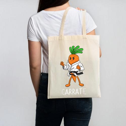 Carrate Karate Carrot Student Teacher Trainee Trainor Canvas Tote Bag - teacherstshirts.com