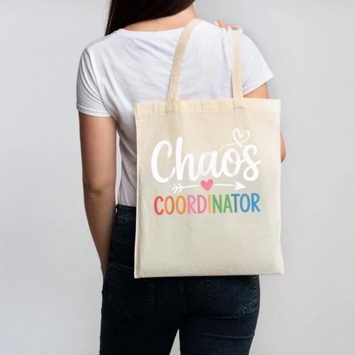 Chaos Coordinator Teacher Student Back To School 2025 Canvas Tote Bag - teacherstshirts.com UK