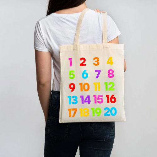 Counting 1-10 Learn To Count Number School Kids Teacher Canvas Tote Bag - teacherstshirts.com CA