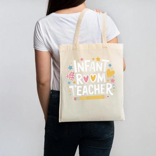 Daycare Provider Toddler Teaching Infant Room Teacher Canvas Tote Bag - teacherstshirts.com AU