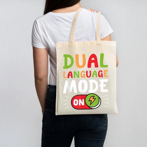 Dual Language Teacher Bilingual Teacher Canvas Tote Bag - teacherstshirts.com AU