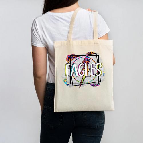 Eagles Teacher School Sports Fan Team Spirit Canvas Tote Bag - teacherstshirts.com CA