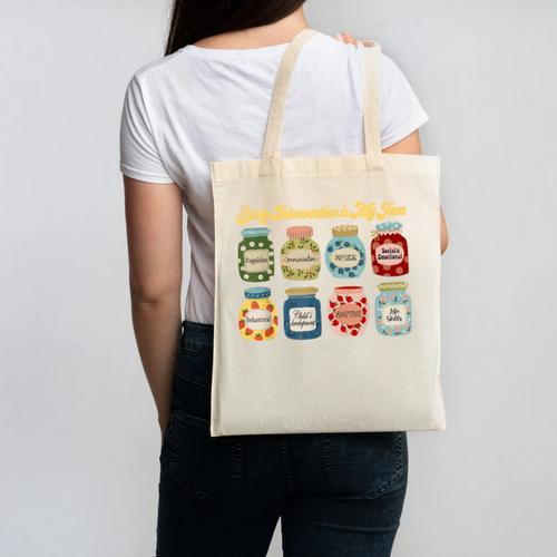Early Intervention Is My Jam Early Intervention Teacher Canvas Tote Bag - teacherstshirts.com