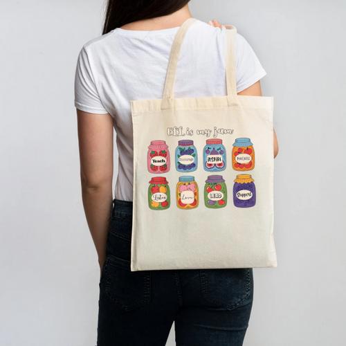 ELL Is My Jam English Language Learner Aide ELL Teacher Canvas Tote Bag - teacherstshirts.com