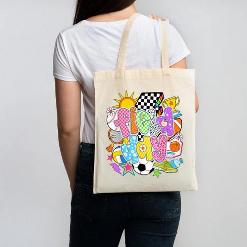 Field Day Fun Day Let The Games Begin Field Trip Teacher Kid Canvas Tote Bag - teacherstshirts.com