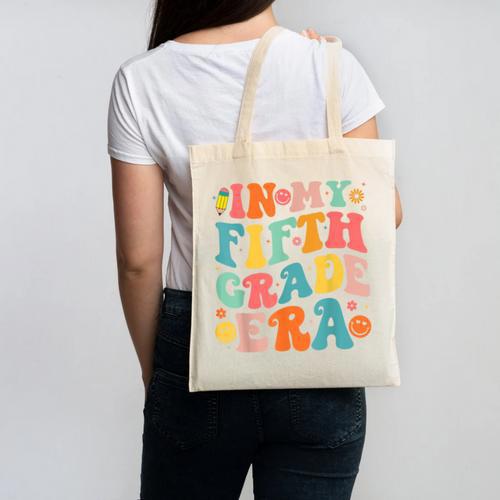 In My Fifth Grade Era 5th Grade Teacher Back To School Canvas Tote Bag - teacherstshirts.com AU