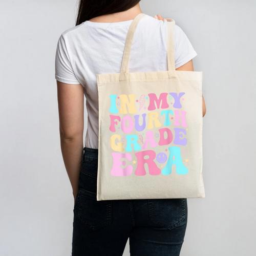 In My Fourth Grade Era Girl Back To School 4th Grade Teacher Canvas Tote Bag - teacherstshirts.com AU