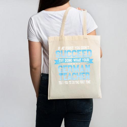 Fun German Teacher Appreciation Language Class Saying Canvas Tote Bag - teacherstshirts.com CA