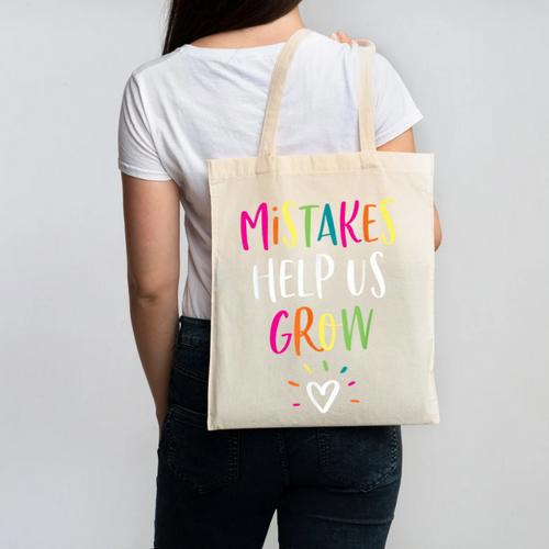 Growth Mindset Positive Back To School Teacher Student Canvas Tote Bag - teacherstshirts.com