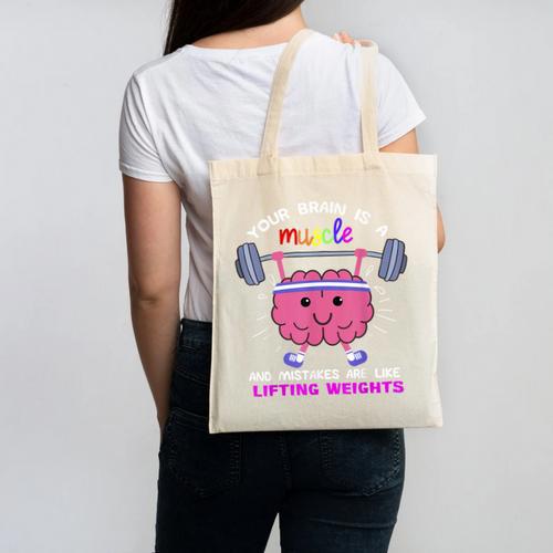 Growth Mindset Teacher Shirt Inspirational Shirts Canvas Tote Bag - teacherstshirts.com AU