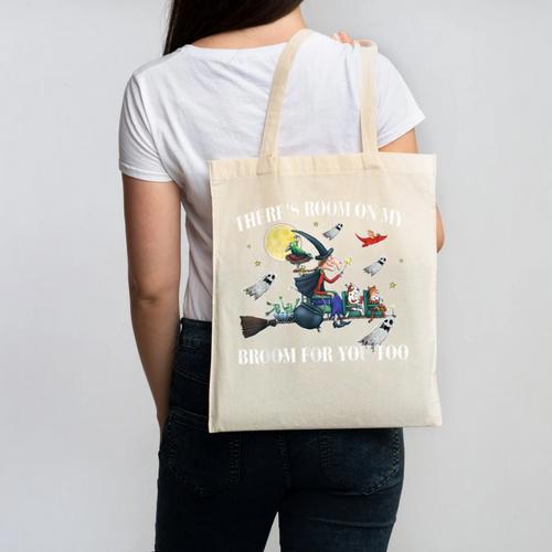 Halloween There's Room On My Broom For You Too Teacher Canvas Tote Bag - teacherstshirts.com AU