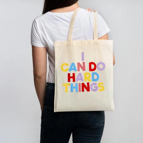 I Can Do Hard Things Teacher Inspiration Do Hard Things Canvas Tote Bag - teacherstshirts.com DE