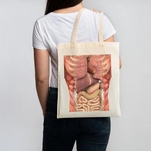 Human Muscles Organs Scary Anatomy Teacher Halloween Costume Canvas Tote Bag - teacherstshirts.com DE