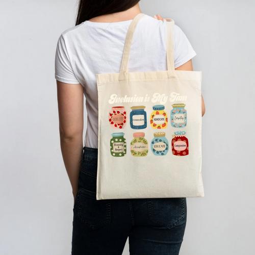 Inclusion Is My Jam Neurodiversity Special Education Teacher Canvas Tote Bag - teacherstshirts.com AU