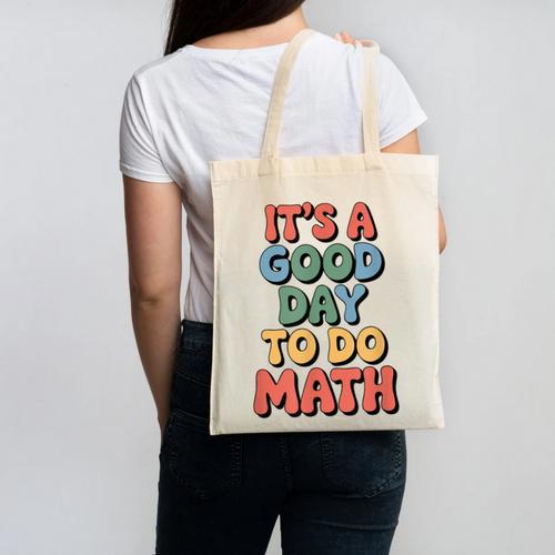 It's A Good Day To Do Math Retro Math Teacher Student Canvas Tote Bag - teacherstshirts.com AU