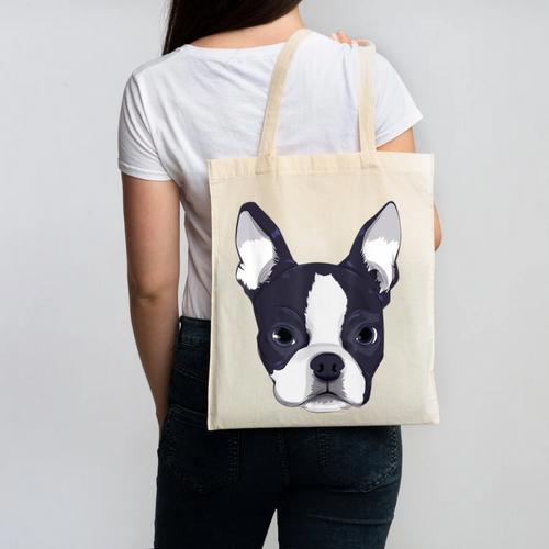 Kids Boston Terrier Dog For Women And Girls Canvas Tote Bag - Bostonterriersmerch.com