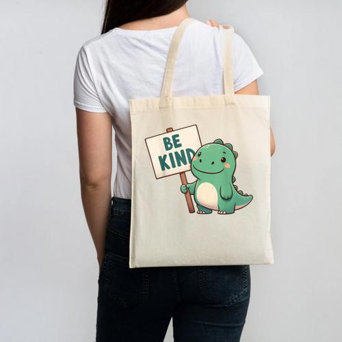 Be Kind Teacher Anti-Bullying Dino Kindness Women Men Boys Canvas Tote Bag - teacherstshirts.com DE