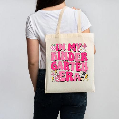 In My Kindergarten Era Girl Back To School Kinder Teacher Canvas Tote Bag - teacherstshirts.com UK