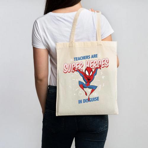 Marvel Spider-Man Teachers Are Super Heroes Canvas Tote Bag - teacherstshirts.com
