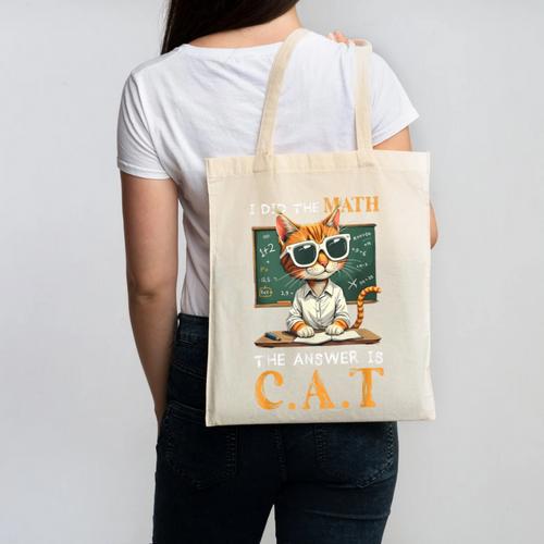 I Did The Math The Answer Is Cats Math Cat Teacher Canvas Tote Bag - teacherstshirts.com DE