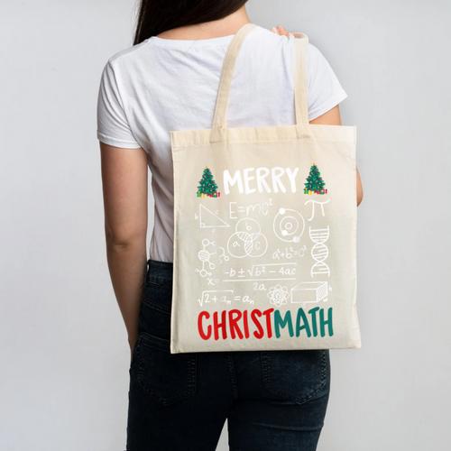 Merry Christmath – Math Christmas For Math Teacher For Men Women Kids Canvas Tote Bag - teacherstshirts.com AU