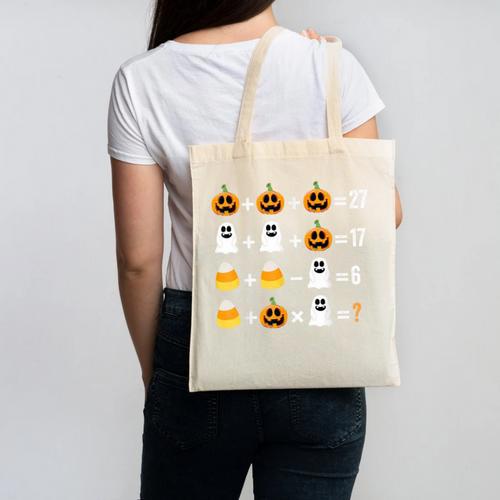 Order Of Operations Quiz Pumpkin Halloween Math Teacher Canvas Tote Bag - teacherstshirts.com DE
