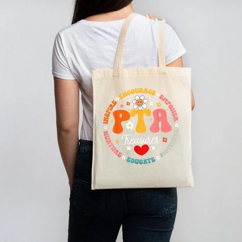 Parents Teacher Association Team Supporter PTA Treasurer For Men Women Girls Kids Canvas Tote Bag - teacherstshirts.com CA