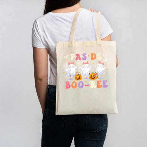 Pas De Boo-Ree Teachers Halloween Costume Ballet Dancers Canvas Tote Bag - teacherstshirts.com UK