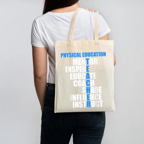PE Physical Education Teacher For PE Teacher Canvas Tote Bag - teacherstshirts.com AU