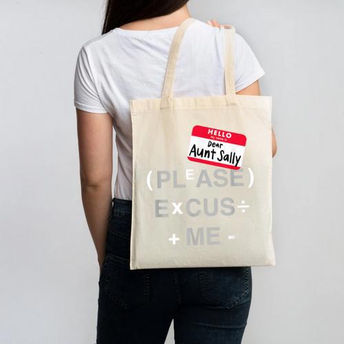 PEMDAS Math Teacher Halloween Costume Canvas Tote Bag - teacherstshirts.com